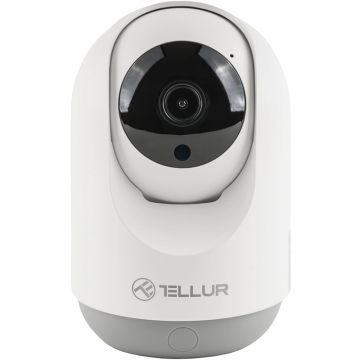 Camera supraveghere Tellur WiFi Smart, 3MP, UltraHD, Autotracking, PTZ, Alb