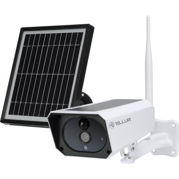 Tellur Camera de supraveghere Tellur WIFi Solar, Exterior, 1080P, PIR, Alba TLL331231