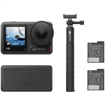 DJI Camera video sport DJI Osmo Action 4 Adventure Combo, Negru