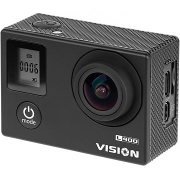 Camera Video Sport Vision L400 1GB 4K Baterie Li-Ion Negru