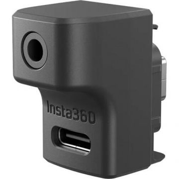 Adaptor Microfon Insta360 CINSAAXD pentru Insta360 Ace si Ace Pro (Negru)
