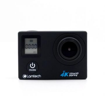 Camera video de actiune Lamtech LAM021615 Duo, 4K, Ecran dual TFT LCD 2inch + Status LCD 0.66inch, Wi-Fi (Negru)