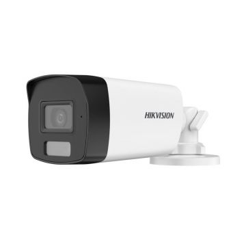 RESIGILAT - Camera supraveghere exterior Hikvision Smart Hybrid Light DS-2CE17D0T-LFS(2.8MM), 2 MP, IR 40 m, lumina alba 40 m, 2.8 mm