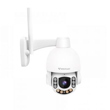 RESIGILAT - Camera supraveghere wireless IP WiFi Speed Dome Vstarcam CS65-X5, 2 MP, IR 20 m, 3.5 - 9.5 mm, microfon, stroboscop, sirena, slot card