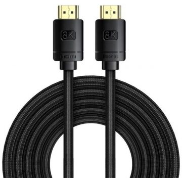 Cablu video Baseus HDMI Male - HDMI Male, v2.1, 5 m, Negru