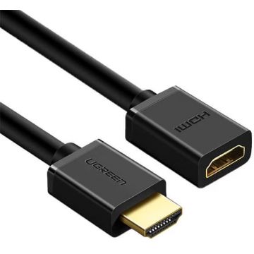 Cablu video Ugreen HD107 Prelungitor HDMI Male - HDMI Female, v2.0, 5 m, Negru