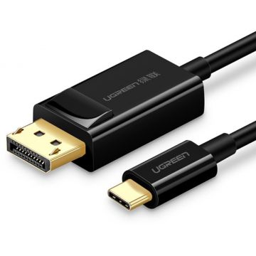 Cablu video Ugreen USB-C - DisplayPort Male, 1.5 m, Negru