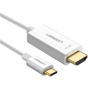 Cablu video Ugreen USB-C Male - HDMI Male, 1.5 m, Alb