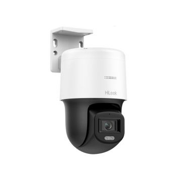 Camera de supraveghere rotativa IP PT Speed Dome Hikvision HiLook Darkfighter PTZ-N2C200C-DE, 2 MP, lumina alba 30 m, 2.8 mm, PoE, slot card, detectie miscare, microfon si difuzor