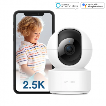 Camera de supraveghere Smart Xiaomi IMILAB C21, Alb, 2.5K, 360 , Detectie miscare, Night Vision, WiFi, Asistare vocala, Aplicatie dedicata