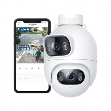 Camera de supraveghere Smart Xiaomi IMILAB EC6 Dual, Alb, 2K+2K, 360 , Detectie miscare, Comunicare bidirectionala, Night Vision, Alerta luminoasa sonora, Aplicatie dedicata