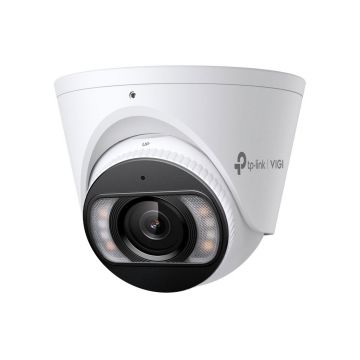 Camera supraveghere IP Dome TP-LINK Full Color VIGI C455, 5 MP, 4 mm, IR/lumina alba 30 m, clasificare si analiza om/vehicul, Active Defense, microfon si difuzor, slot card, vizualizare de pe telefon, PoE