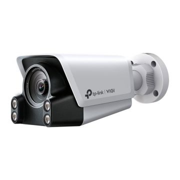 Camera supraveghere IP exterior TP-LINK ColorPro Ultra Low Light Color VIGI C340S, 4 MP, 4 mm, lumina alba 30 m, recunoastere/comparare faciala, clasificare si analiza om/vehicul, Active Defense, microfon/difuzor, vizualizare de pe telefon, PoE