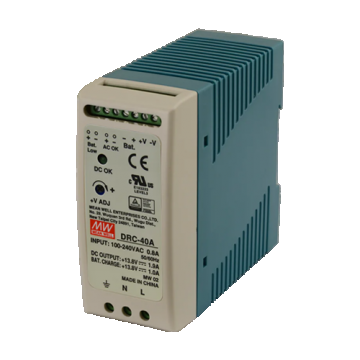 Sursa de alimentare in comutatie, 13.8V / 2.9A, sina DIN, backup - MEAN WELL DRC-40A