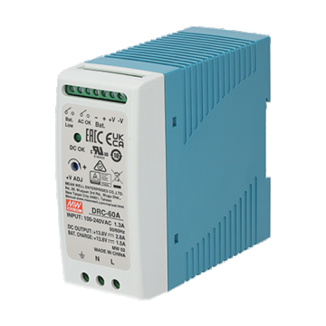 Sursa de alimentare in comutatie, 13.8V / 4.3A, sina DIN, BackUp - MEAN WELL DRC-60A