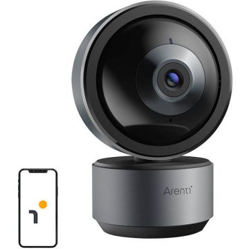 Arenti Camera de supraveghere cu WIFI Arenti DOME1, cu Pan/Tilt - rotire orizontal/vertical - detectare persoane/sunet, vedere nocturna, slot Micro SD Card, rezolutie 3MP Ultra HD