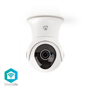 camera ip nedis smart wi-fi pentru exterior, full hd 1080p, functie rotire-inclinare, ip65, adaptor uk