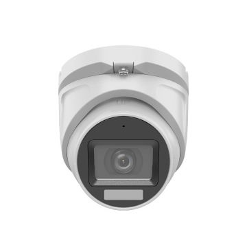 Camera supraveghere Dome cu iluminare duala Hikvision HiLook THC-T127-LMS, 2 MP, 2.8 mm, IR 30 m, lumina alba 20 m, microfon incorporat