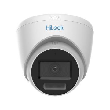 Camera supraveghere Dome Hikvision HiLook Smart Hybrid Light ColorVu THC-T229-LMS, 2 MP, 2.8 mm, IR/lumina alba 40 m, microfon