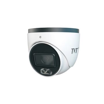 Camera supraveghere dome TVT TD-7554AS2(AU/WR2), 5 MP, 3.6 mm, lumina alba 30 m, microfon