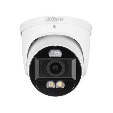 Camera supraveghere exterior IP Dome Dahua WizSense Active Deterrence Smart Dual Light IPC-HDW3549H-ZAS-PV-27135, 5 MP, 2.7 mm–13.5 mm, IR 50 m, lumina alba 40 m, microfon si difuzor, slot card, PoE