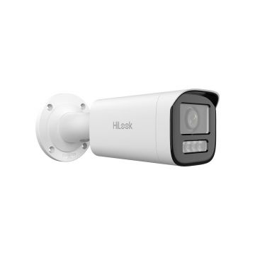 Camera supraveghere exterior IP Dual Light Hikvision HiLook IPC-B620HA-LZU, 2 MP, motorizata 2.8 - 12 mm, IR / lumina alba 50 m, microfon, detectie persoane/vehicule, PoE, slot card