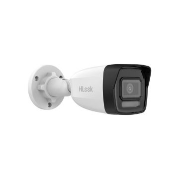 Camera supraveghere exterior IP Hybrid Light Hikvision HiLook IPC-B120HA-LU, 2 MP, 2.8 mm, IR / lumina alba 30 m, microfon, detectie persoane/vehicule, PoE