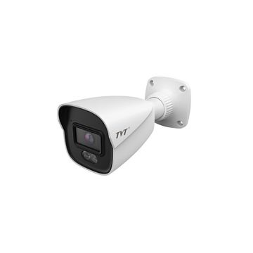 Camera supraveghere exterior IP TVT TD-9461S4-C(D/PE/AW2), 6 MP, 3.6 mm, IR 30 m, lumina alba 30 m, microfon, slot card, PoE