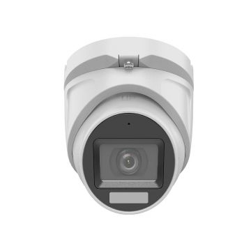 Camera supraveghere interior Dome Smart Hybrid Light Hikvision HiLook THC-T157-LMS, 3K, 2.8 mm, IR 30 m, lumina alba 20 m, microfon incorporat