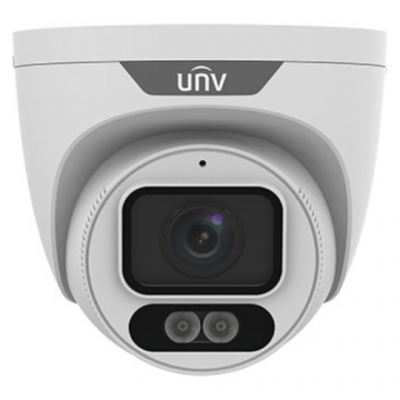 Camera supraveghere IP 4MP, lentila 2.8mm, lumina alba 30m, microfon, slot card, PoE, ColorHunter - UNV IPC3624LE-ADF28K-WL