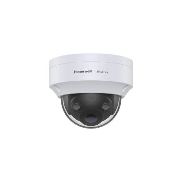 Camera supraveghere IP Dome Honeywell HC35W45R3, 5 MP, 2.8 mm, IR 40 m, slot card, PoE, detectare msicare