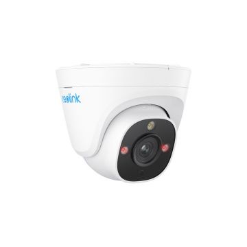 Camera supraveghere IP Dome Reolink P334, 4K, IR 30 m, 2.8 mm, microfon, detectie persoane/vehicule, slot card, spotlight