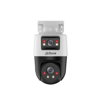 Camera supraveghere IP Speed Dome PT cu lentila duala Dahua WizSense Smart Dual Light SDT2A200-2F-NB-A-PV, 2MP, 4 mm, IR/lumina alba 30 m, slot card, detectie om/vehicul, microfon si difuzor, PoE