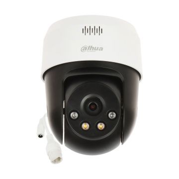 Camera supraveghere IP Speed Dome PT Dahua Smart Dual Light WizSense SD2A500NB-GNY-A-PV, 5 MP, 4 mm, IR/lumina alba 30 m, detectie om, microfon si difuzor, alarma vizuala/sonora, slot card, vizualizare de pe telefon, PoE