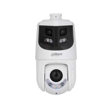 Camera supraveghere IP Speed Dome PTZ Dahua Starlight TiOC SDT4E425-8P-GB-APV1, 8MP + 4MP, 5 - 125mm, IR/lumina alba 100m/50m, 25x, slot card, Smart tracking, panoramic, PoE+