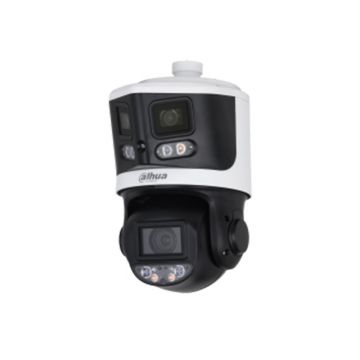 Camera supraveghere IP Speed Dome PTZ Dahua WizSense Starlight TiOC SDT3E410-8P-MB-A-PV1, 8MP+4MP, 4-40mm, IR/lumina alba 70m/30m, 10x, slot card, auto-tracking, active deterrence, Smart Dual light, PoE+