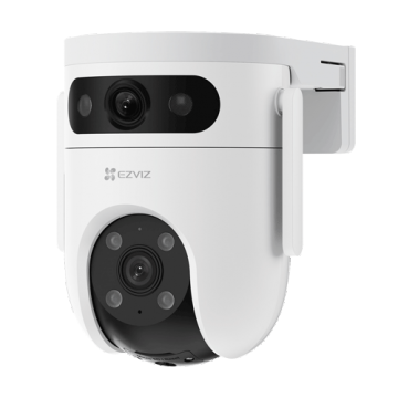 Camera supraveghere IP Wi-Fi Pan&Tilt, Dual 2K, Audio bidirectional, SD card, distanta IR 30m, color 24/7 - EZVIZ H9c 2K