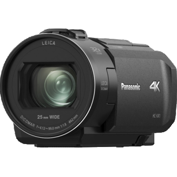 Camera video compacta Panasonic HC-VX1EG-K, Senzor MOS BSI 1/2.5, 4K Ultra HD, 24x Zoom, Wi-Fi (Negru)