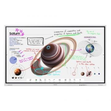 Ecran interactiv 75 inch, 4K, VA, touchscreen, USB, Wi-Fi, difuzor - Samsung Flip Pro WMB75