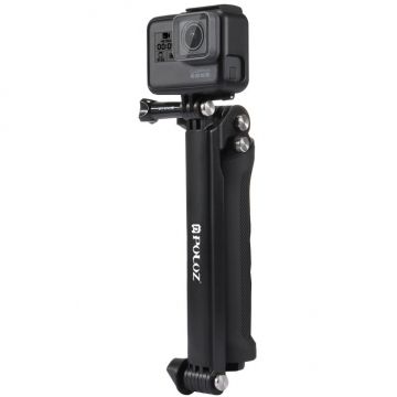 Accesoriu Camera Video de Actiune pentru GoPro, DJI Osmo Action, Xiaoyi si alte camere video sport, Cu Trepied, Negru