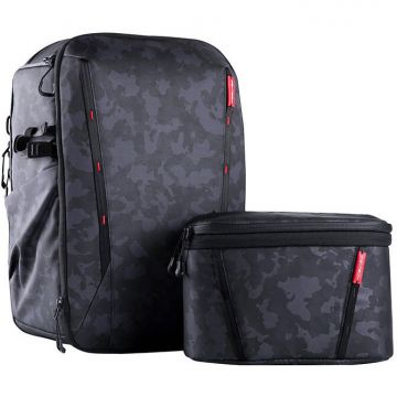 Accesoriu Camera Video de Actiune Set rucsac si geanta umar pentru camere video, foto, laptop, tableta si accesorii  OneMo 2 25L + 5L Gri Camo