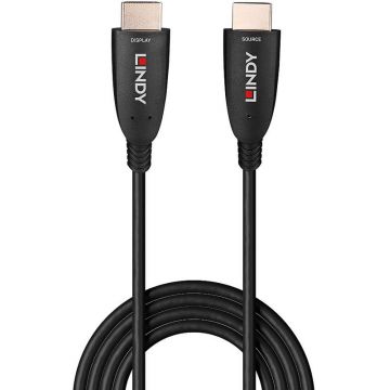 Cablu video LINDY Fibre Optic Hybrid HDMI Male - HDMI Male, 10m, negru