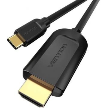 Cablu video Vention HDMI Male - USB-C Male, v1.4, 1 m, Negru