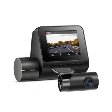 Camera auto fata/spate Xiaomi 70Mai Dash Cam A200-1, 3 MP, 130 grade, HDR, acumulator 500 mAh, slot card