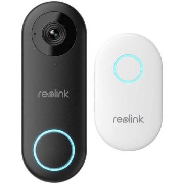 Camera de supraveghere cu fir Reolink D340P 5MP PoE, diagonala de 180°, detectare persoane/pachet, audio bidirectional, stocare locala, functioneaza cu NVR-uri Reolink (Negru)