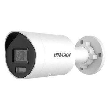 Camera de supraveghere Hikvision DS-2CD2047G2H-LIU(4mm)(EF), IP, 4MP, Deep Learning, ColorVu, Smart Hybrid Light, lentila 4mm, IR 40m, WL 40m, Mic, PoE (Alb)