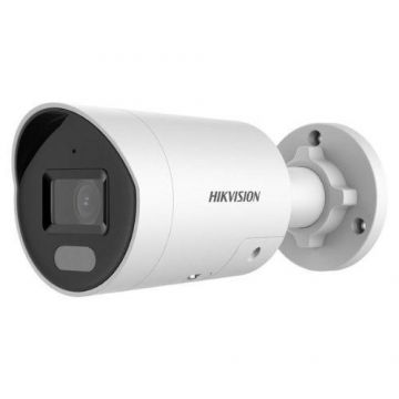 Camera de supraveghere Hikvision DS-2CD2047G2H-LIU/SL(4mm)(EF), IP, ColorVu, Dual Light, 4MP, IR 40m, Lumina Alba 40m, Slot Card, Difuzor, Microfon, Lentila 4mm, PoE (Alb)