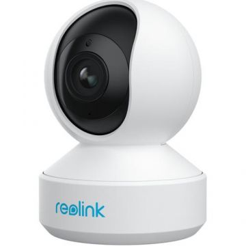 Camera de supraveghere pentru interior Reolink E340, Wi-Fi 5/2,4 Ghz de 5 MP, Pan/Tilt la 360 de grade, Zoom optic 3X, Detectare inteligenta a persoanelor/animalelor de companie, cu urmarire automata,Dual-Bands Wi-Fi, Two-Way Audio, Control vocal (Alb)