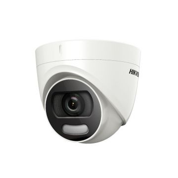 Camera supraveghere Dome Hikvision ColorVu DS-2CE72HFT-E, 5 MP, lumina alba 20 m, 2.8 mm, PoC