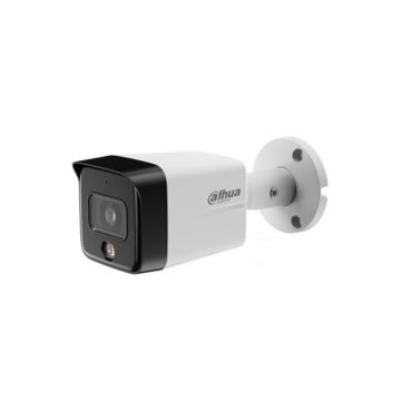 Camera supraveghere exterior IP cu iluminare duala Dahua IPC-HFW1839TC-A-IL-S6, 8MP, 2.8 mm, Iumina alba/IR 30 m, microfon, PoE